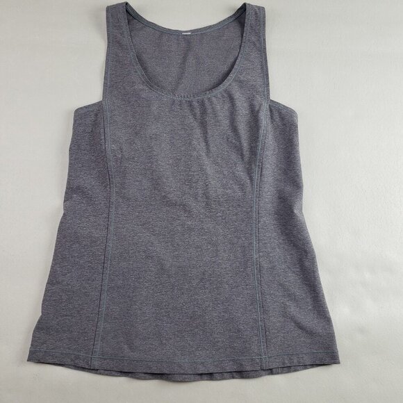 Lululemon Sweaty or Not Tank Womens 8? Gray Sleeveless Cut Out Top NO RIP TAG - Picture 2 of 9
